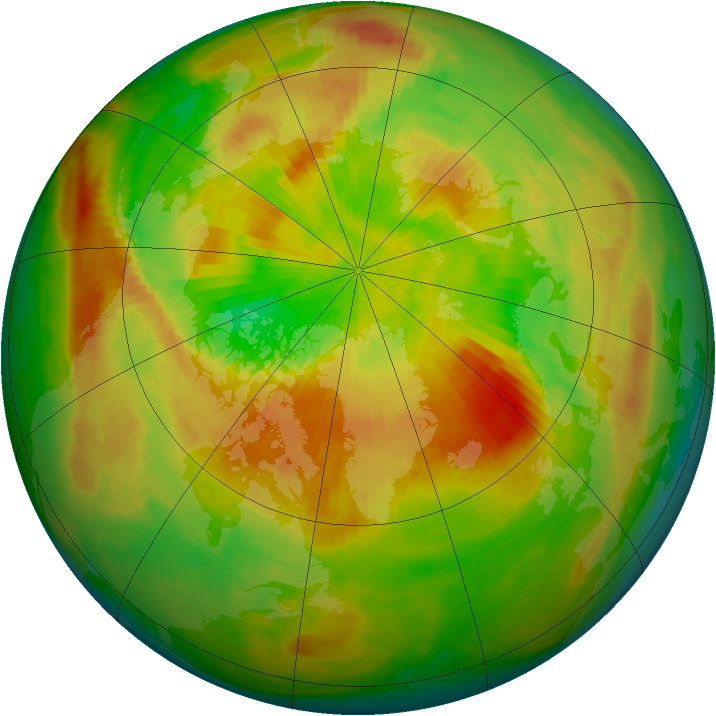 Arctic ozone map for 26 April 1990